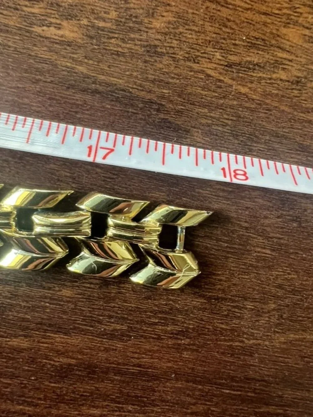 Vintage Chunky Gold Tone Chevron Link Chain Necklace Statement Bold Choker